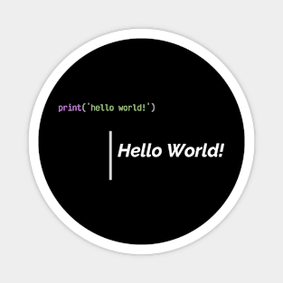 Hello World: Fun Programming Design Magnet